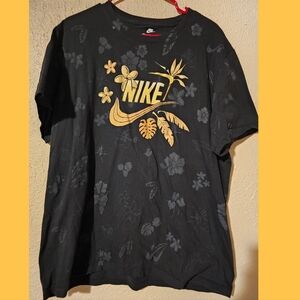 Nike Black Floral Graphic T-Shirt